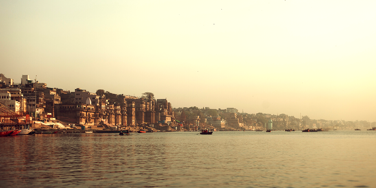 Varanasi riverside cityscape