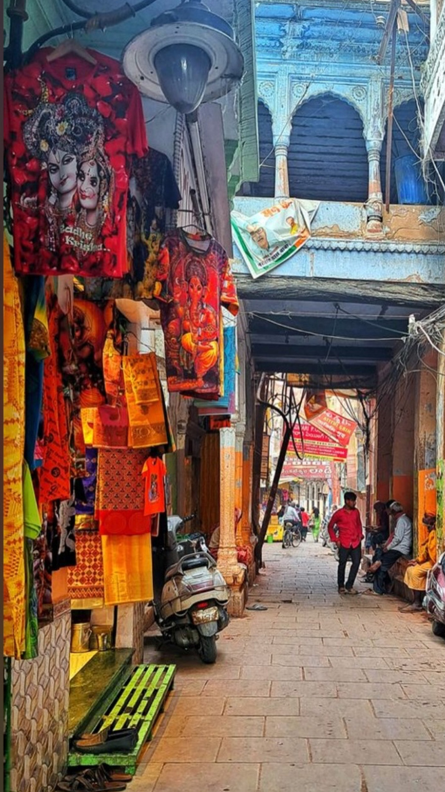 Traditional street in old Varanasi